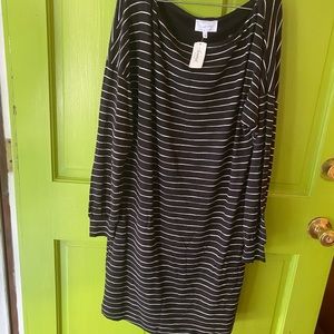 Soma NWT Stripe Weekend dress  SZS stretch knit